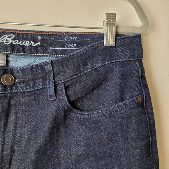 Eddie Bauer Dark Wash Curvy Crop Jeans - Picture 5 of 12